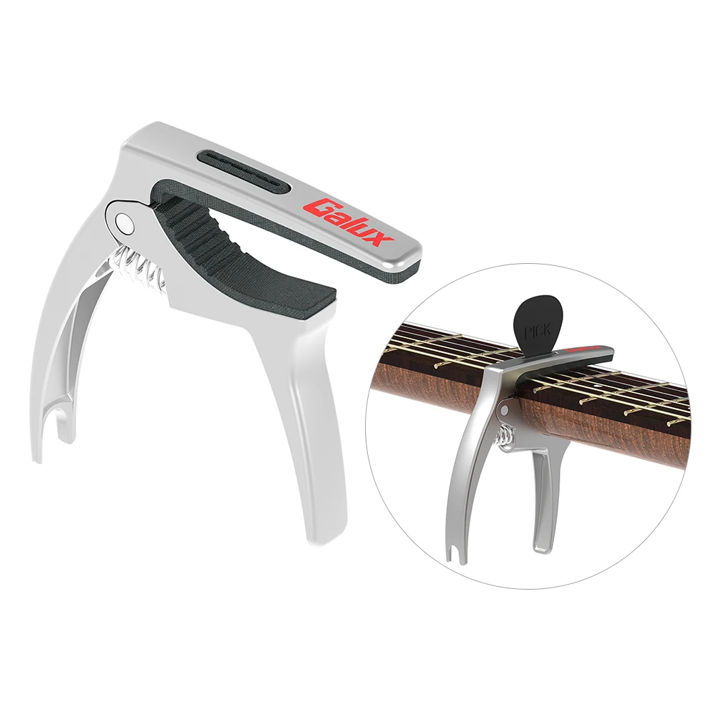 

Multifunctional 3-in-1 Guitar Capo Premium Zinc Alloy Quick Change Single Handed Clamp Acoustic/ Electric Guitar Tune Adjusting