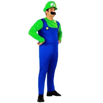 Аниме Супер Марио bros Косплей Костюм Детская семья Funy Luigi Bros сантехник Хэллоуин костюм фантазии платье Вечерние унисекс