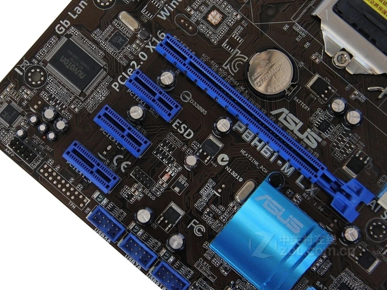 LGA 1155 для Intel H61 ASUS P8H61-M LX компьютерная материнская плата DDR3 16G P8H61 M LX настольная материнская плата PCI-E X16 VGA б/у