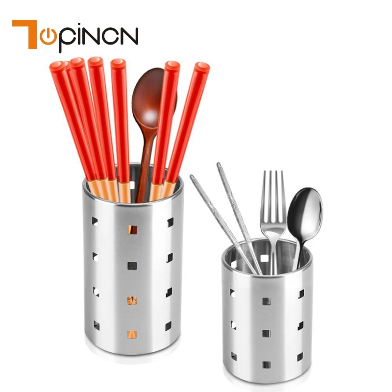 

Cutlery Kitchen Tableware Shelving Rack Dish Rack Drain Chopsticks Rack Storage Rack Creative Stainless Steel Storage Shelf