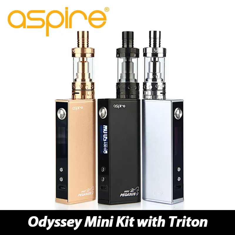 

Original Aspire Odyssey Mini Kit with Top Filling Triton Mini Atomizer Pegasus Mini 50W 18650 Box Mod E Cigarette Kit
