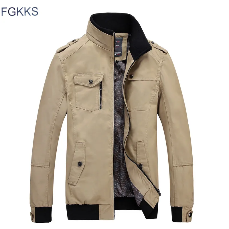 FGKKS брендовая мужская повседневная куртка модная армейская мужские пальто Новая
