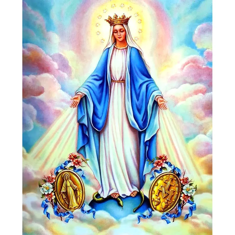 

Virgin Mary Christian DIY 5D Diamond Painting Embroidery Full Square Home Room Decoration kit Round Drill Mosaic new arrival