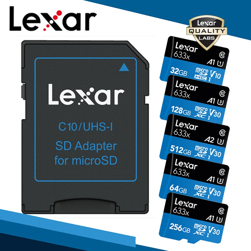  Lexar Оригинал 633x Micro SD карта 64 Гб SDHC SDXC высокая скорость до Макс 95 м/с