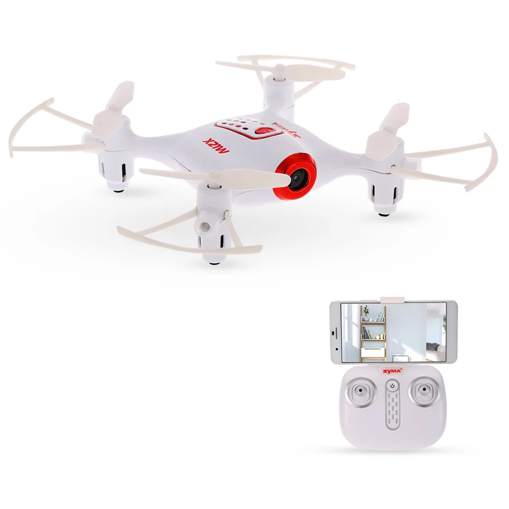 Syma X21W Wifi FPV 720 P камера Дрон с барометром, установкой высоты Радиоуправляемый Дрон игрушечные Квадрокоптеры приложение управление телефоном с батарейным управлением ler