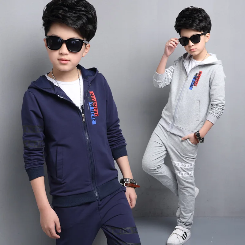 キッズボーイズ春/秋2ピースセット2017新しい赤ちゃん男の子服ファッション赤と