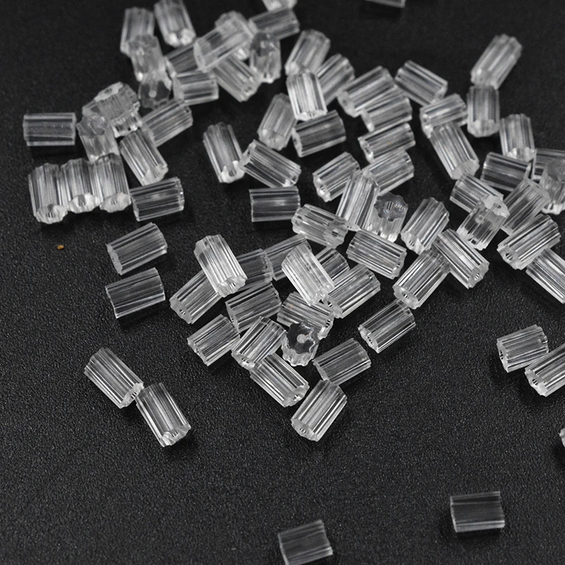 

FLTMRH 1000pcs Earrings Accessories Clear Silicone Barrel Bullet Plastic Rubber Ear Plugging Earring back Earstud Findings