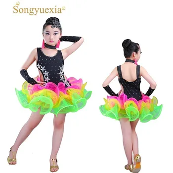 

Songyuexia salsa latin dress for girls latin dance costume vestido sexy latin dance dresses for sale competition dance costumes
