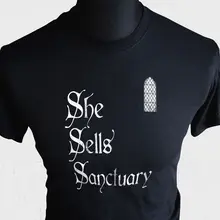 She Sells Sanctuary T Shirt The Cult Love Retro Music Band Tribute Tee 1985 She Sells Sanctuary T Shirt The Cult Love Retro Music Band Tribute Tee 1985
