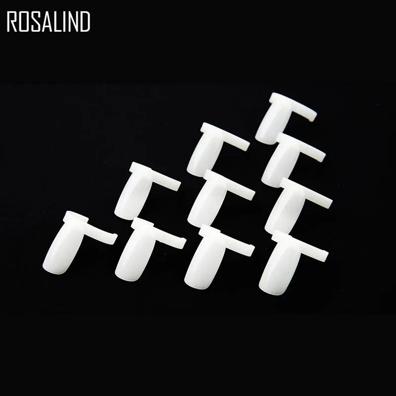 

ROSALIND 20Pcs/Lot Acrylic Full Nail Tips Polish UV Gel Color Pops Display Nail Art Ring Style Nail Tips