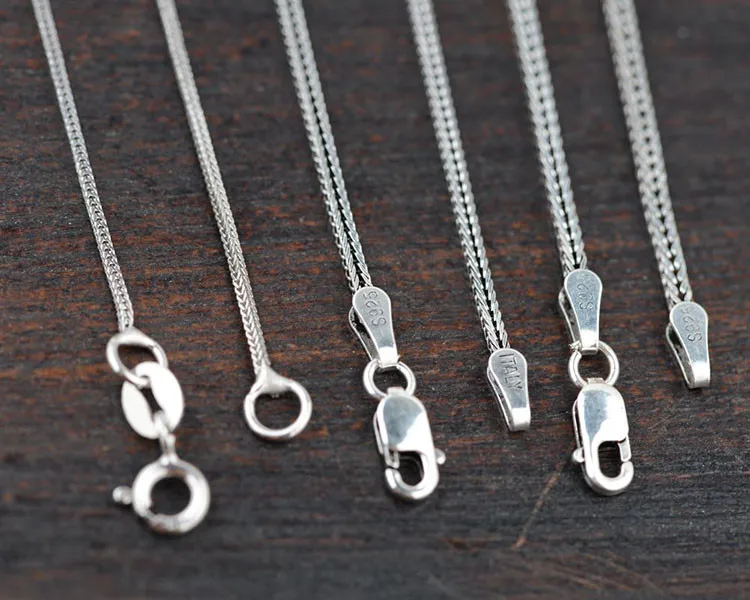 3 вида цепочки Лисохвост 925 пробы Серебряное ожерелье для женщин и мужчин ювелирные изделия тайский S925 Твердые серебряные ювелирные изделия