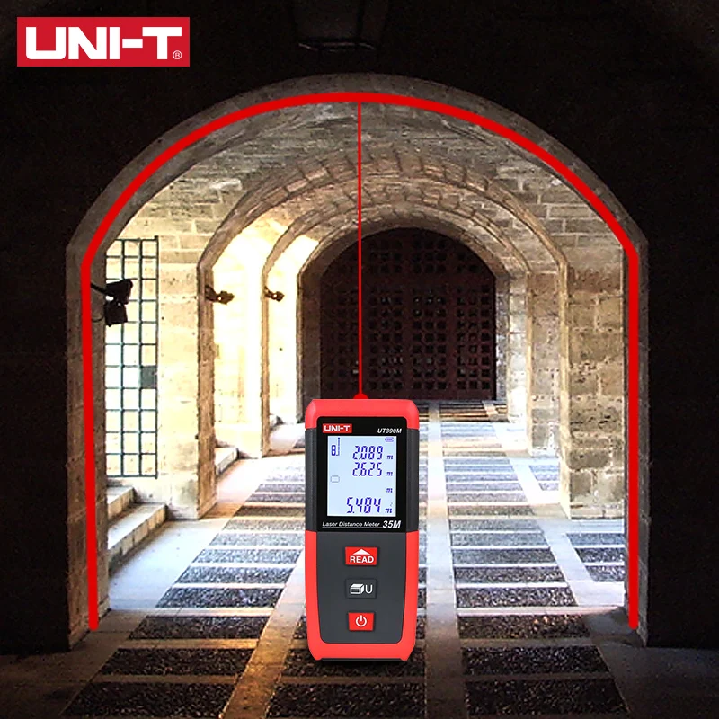 UNI-T UT390M Laser Meter Rangefinder Hunting 0.05-35M Min unit 1mm tape measure ruler Roulette tester tools