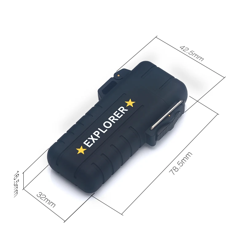 Двойная дуговая Зажигалка Ветрозащитная электронная зарядка через USB