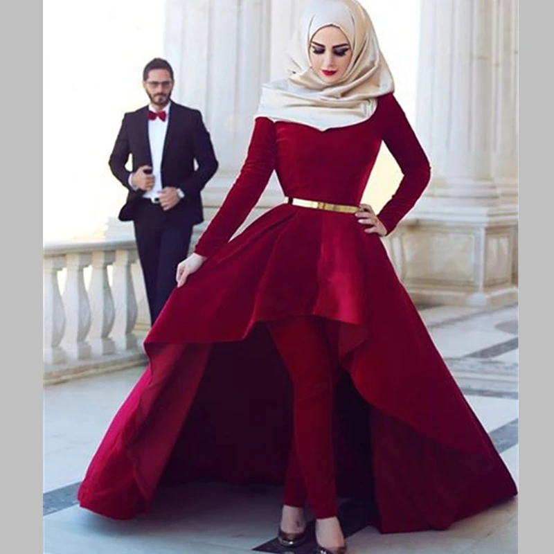 Robe De Mariage Cjw 019 Desain Terbaru Lengan Panjang Muslim