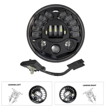 

DOT Approved 7 Inch LED Round Adaptive Motorcycle Headlight with Hi/Lo Beam Projector moto Round LED Headlamp for Harley