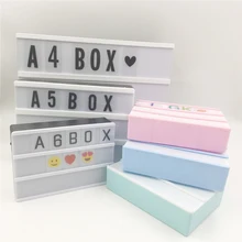 Популярный светильник формата А4, А5, А6, размер, кинематографический светильник, коробка для поделок, ночная лампа для свадебной вечеринки, праздничный декор, подарок для детей