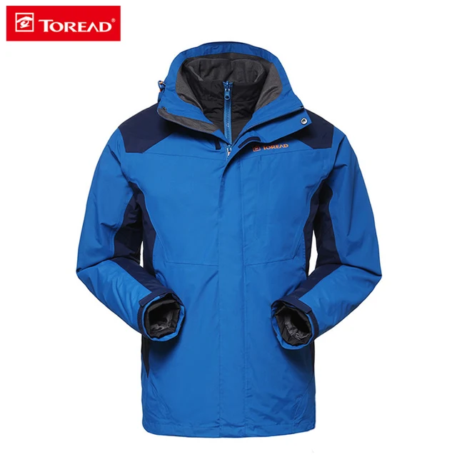 Cheap toread brand 2016 Men's winter Thickening warming windproof waterproof windbreaker jacket Hooded Outerwear Coat TAWC91168
