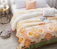 

Free shipping soft and comfortable blanket thin Coral Fleece Fabric blanket single double bed nap blanket Fleece throw