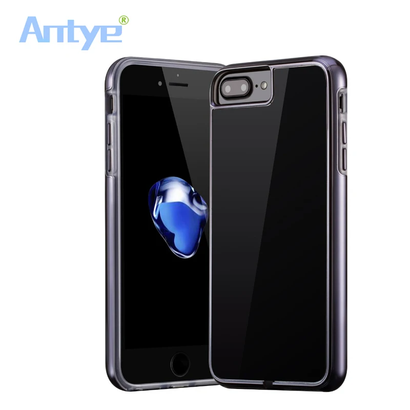 

2-in-1 Qi Wireless Charger Charging Receiver Case for iPhone 7 7 Plus Phone Charging Receiver Ultra Slim Soft Mirror Back Cover