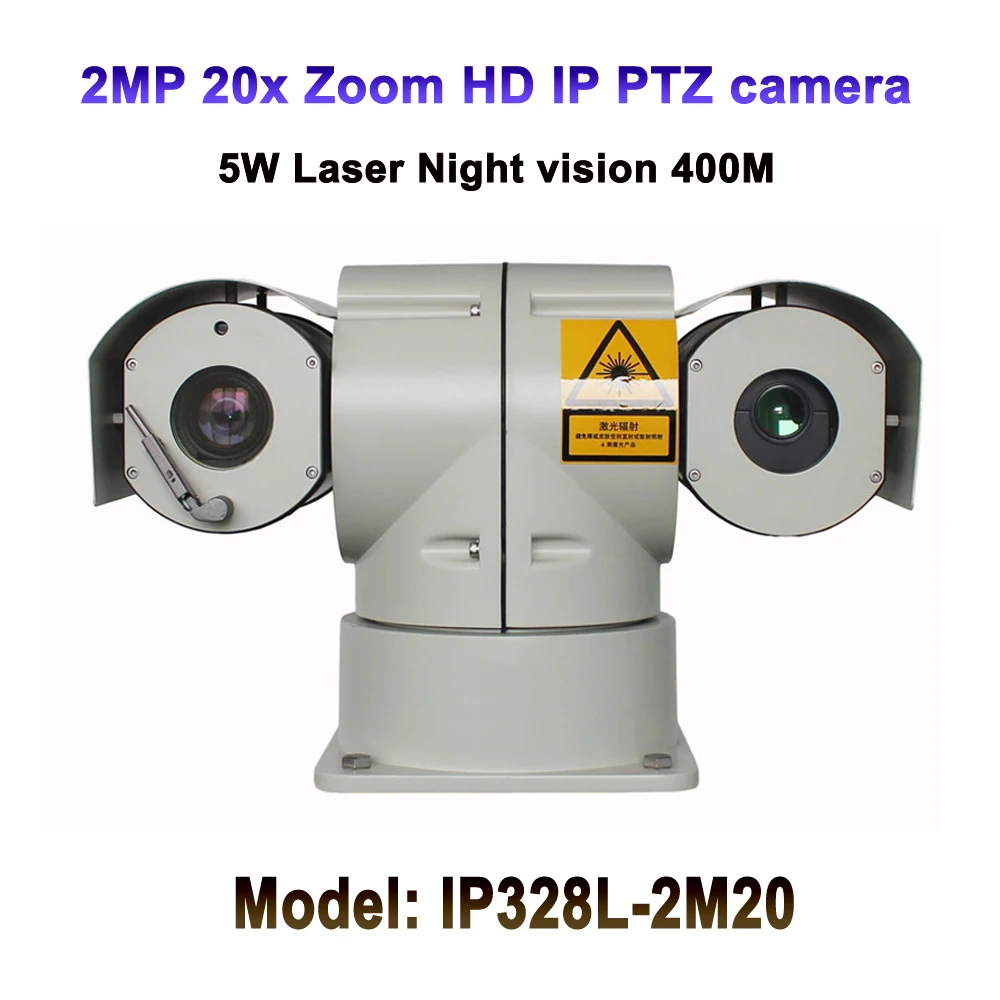 

2MP 20x Optical Zoom 5W Laser Night Vision 400M Long Range IP PTZ POE Camera Onvif 360 Degree Rotation IP66 Waterproof Outdoor