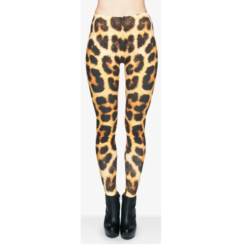 

Women Girl Funny Leggings Beautiful sexy Joker Long Skinny Pants New 3D Leopard/panther fur Printed Basic Casual Pants