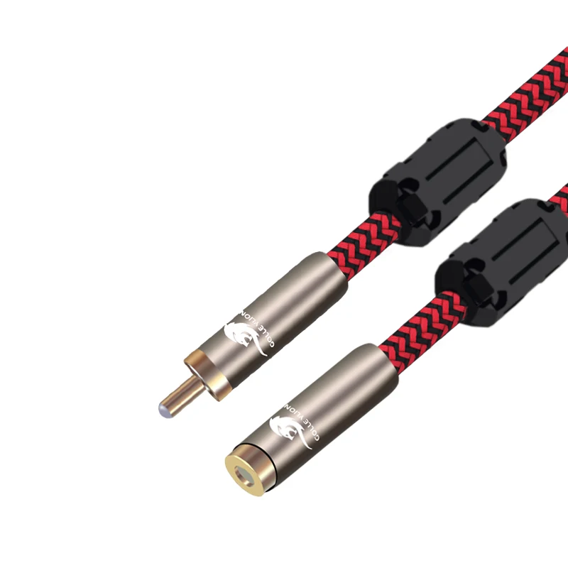 Премиум RCA аудио кабель для усилителя Динамика сабвуфера экранированный штекер
