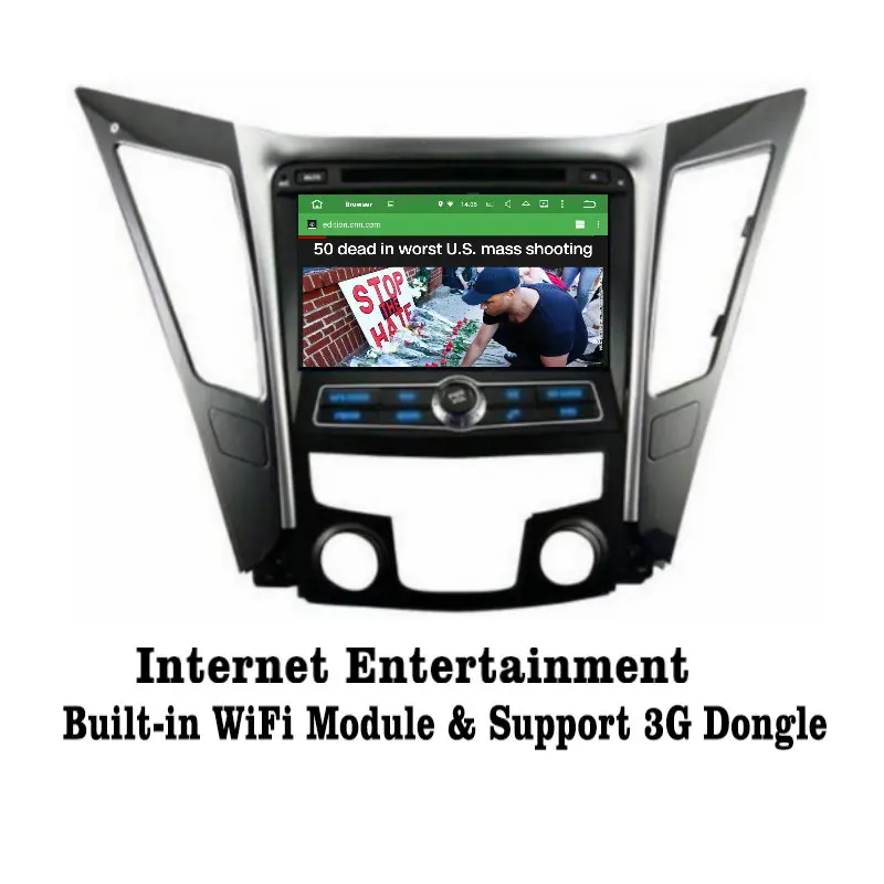 Excellent Android 7.1 2G RAM For Hyundai Sonata YF 2011~2014 Car Radio Audio Video Multimedia DVD Player WIFI DVR GPS Navi Navigation 2