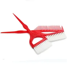 2 стиля, пластиковая краска для волос, цветная расческа, расческа для парикмахерского салона, инструмент для укладки, профессиональные цветные расчески для волос с кистью