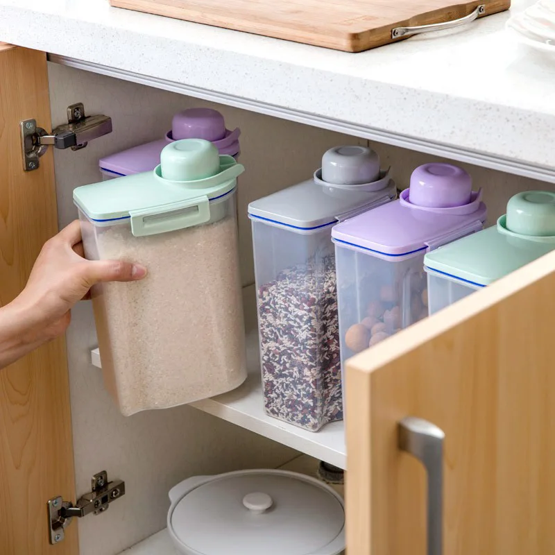 

Storage Jars Container Box Plastic Transparent Food Biscuit Nuts Candy Tank Kitchen @LS OC09