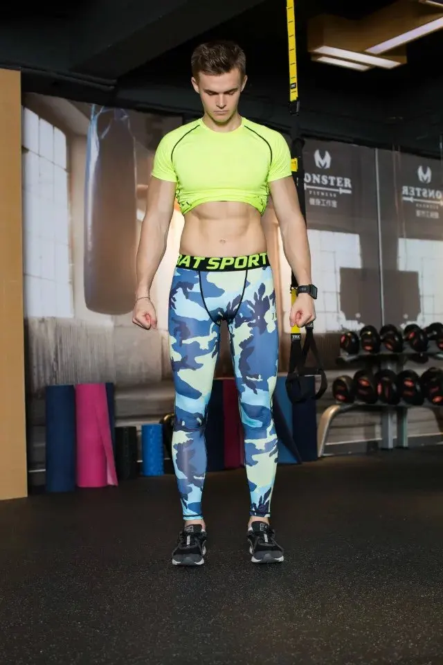 

New brand Elite Compression tight pants Quick-drying breathable fitness pant male bicycle compression pants