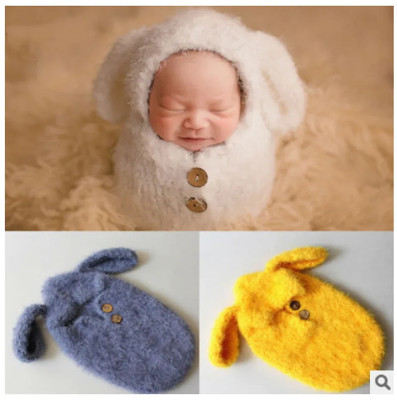 

2018 winter Newborn photography clothing Infant sleeping bag studio 100 days bebe model dog wool hand-woven potato sleeping bag