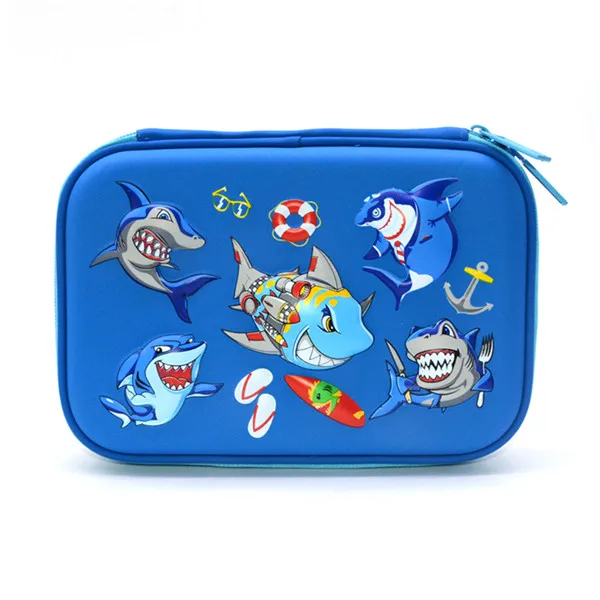 Чехол для карандашей с акулой EVA estuche escolar из искусственной кожи trousse scolaire stylo Kawaii чехол для ручек с изображением рыбы и единорога, пенал kalem kutusu - Цвет: D