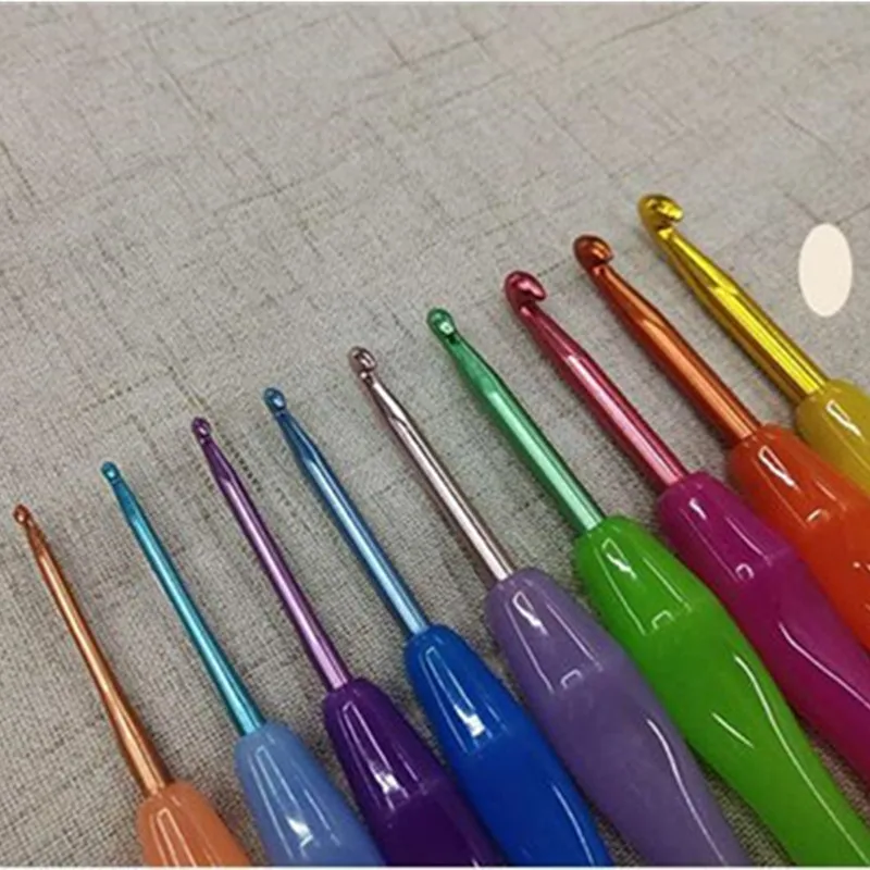 Aluminium Crochet Hook Set Metallic Crochet Needle Alumina Knitting Set For Yarn (5)