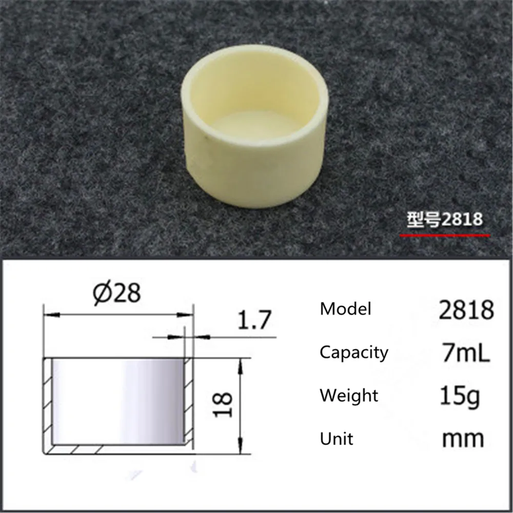 

99.5% Cylindrical corundum crucible/7ml 2818 /Temperature resistance 1600 degree / sintered ceramic crucibl