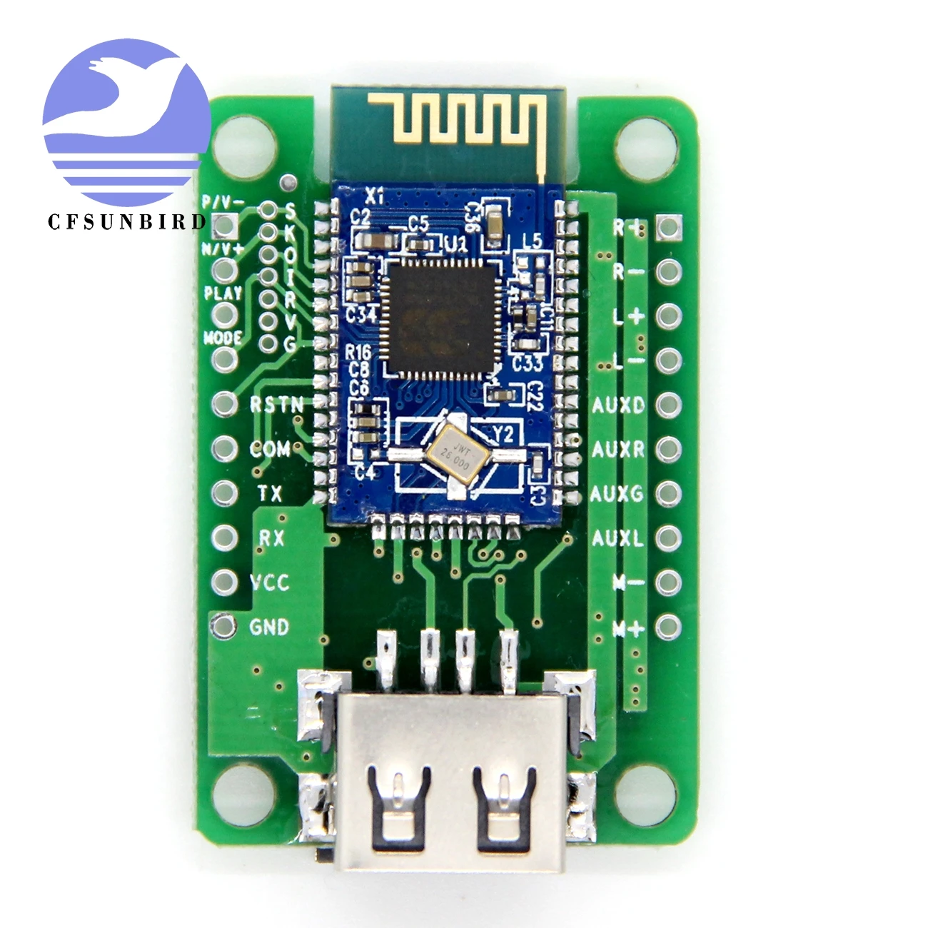 Bluetooth amplifier V4.1 stereo BK3254 module /AT U disk TF card double 3W amplifier. | Электронные компоненты и