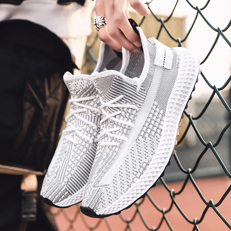 

2019 New Fashion Sport Shoes Mesh Lace-up Casual Sneakers Shoes Breathable Running Men Shoes Zapatos De Hombre