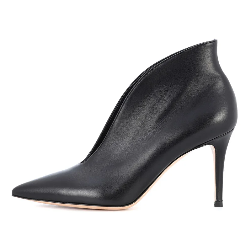 Nancyjayjii/ женские весенние классические черные кожаные туфли с острым носком туфли-лодочки на тонком высоком каблуке вечерние туфли Mujer 4-16