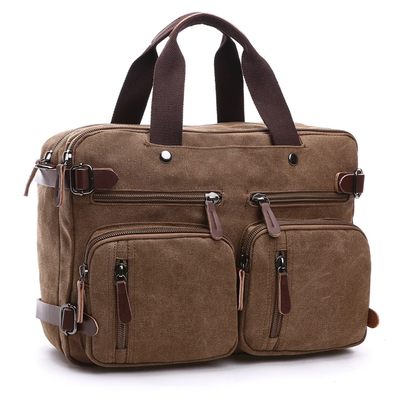 Men's Canvas vintage Casual Briefcase man Business Shoulder Messenger Bag men Laptop Handbag male Messenger Crossbody Bags New
