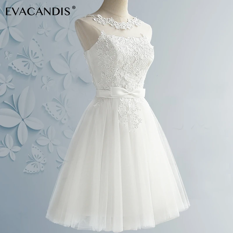Short Lace Party Dress Plus Size White Sleeveless Backless Prom Elegant Evening Summer Dress Women Christmas Vestidos de fiesta