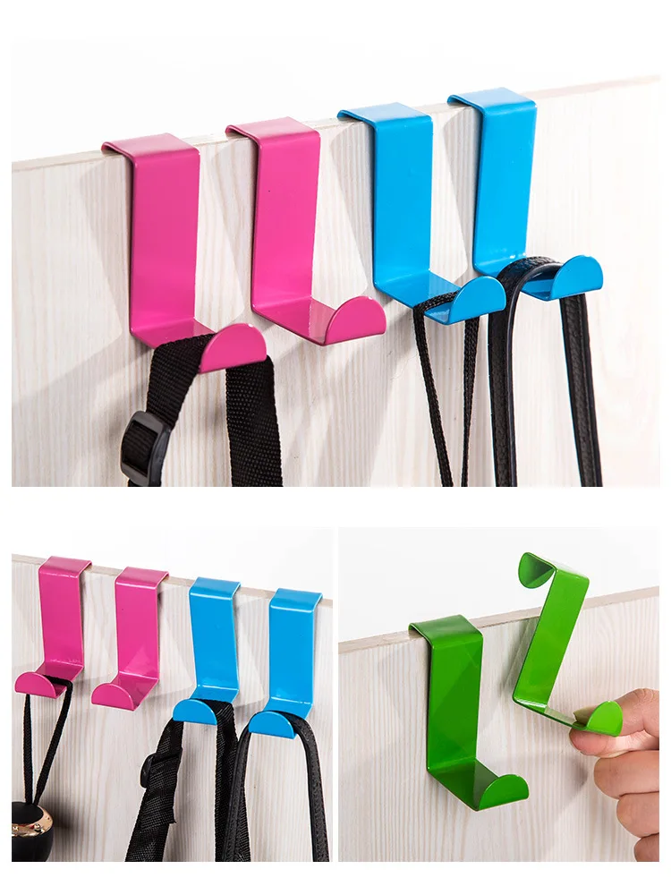 2pcs Stainless Steel Door Hook Home Storage Kitchen Cabinet Clothes Hanger Bathroom Accessories Towel door Hooks (3)