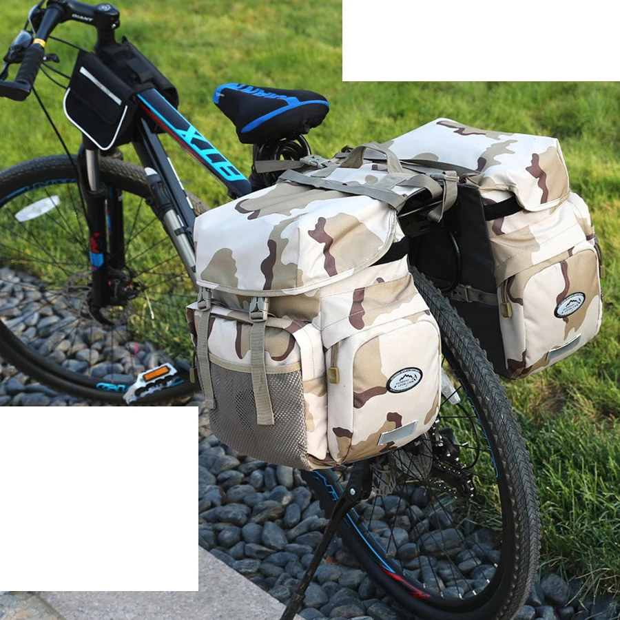 

NEWBOLER Bike Carrier Rack Bag Waterproof Road Bicycle Luggage Pannier Bags Rear Pack Seat Trunk Double Bag 50L Bike Accessories