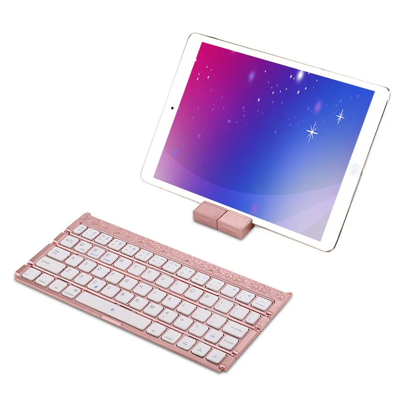 Мини четыре складная клавиатура Bluetooth Беспроводная с подставкой для Apple IOS для Android для iPad планшет складная клавиатура для телефонов