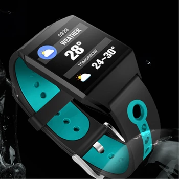 

men Watch Bracelet Bluetooth Smart Watch Sports Blood Heart Rate Monitor color screen Smart Bracelet Android IOS Pedometer W1