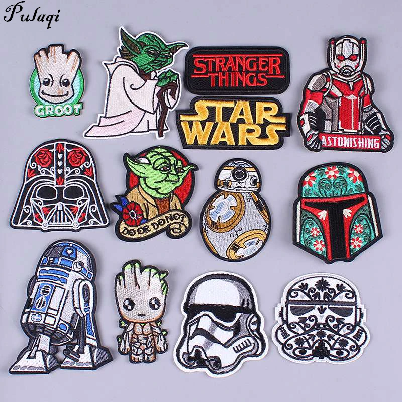 

Pulaqi Diy Star Wars Patches Badge Embroidery Patch Thermo Stickers Sew On Clothes Stripes On Clothes Iron-on Backpack Icons H