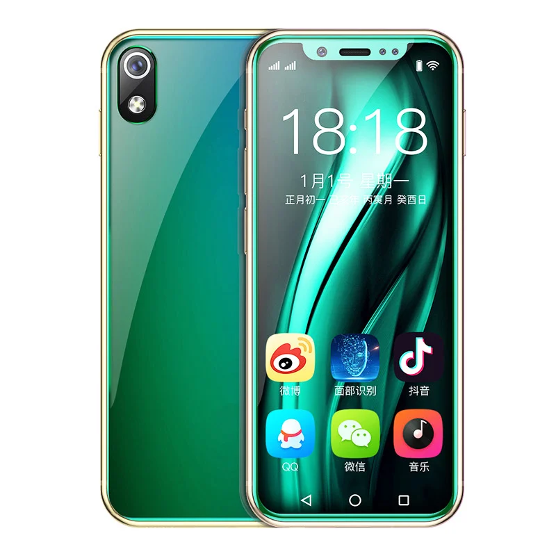 Super Mini 4G Smartphone K-TOUCH I9S 16GB/32GB/64GB ROM Android celular WIFI Google Play Face ID Smallest Student Mobile Phone - Цвет: Green