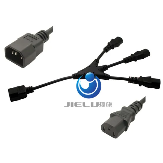 

1 pcs IEC 320 C14 Male Plug to 3XC13 Female Y Type Splitter Power Cord 10A, 250V,C14 to 3 x C13 Power Adapter Cable,32cm