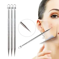 Чанни угорь 2 шт./компл. Acne иглы для удаления пятна Comedone Extractor очищающее для лица чистая уход Прыщ Remover инструмент