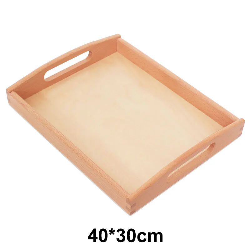  Montessori Wooden Tray Practical Life Materials Tray Juguetes Montessori Kindergarten Teaching Aids - 32995087029