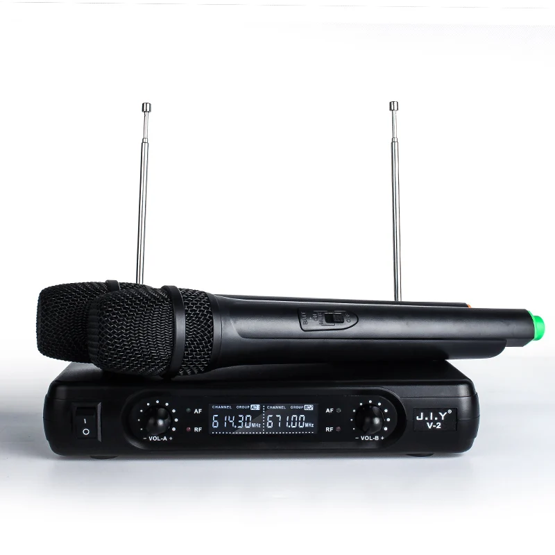 JIY HIFI ЖК дисплей караоке Беспроводная подобранная пара микрофон миксер аудио