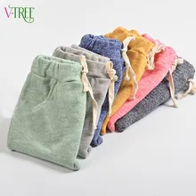 Top quality cotton baby boys girls harem pants kids children trousers boys girls clothes kids casual pants joggers 2-7year